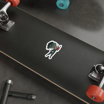 Sexy Mothman Whimsical Cryptid Waterproof Vinyl Die-Cut Stickers for Quirky Laptop & Water Bottle Decor, Folklore Fans, Horror Gift