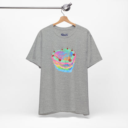 Super Gay Vintage Fancy Cake Tee, Unisex Pride Cakes T-Shirt, Gay Pride Baking Shirt, Casual Baker Apparel