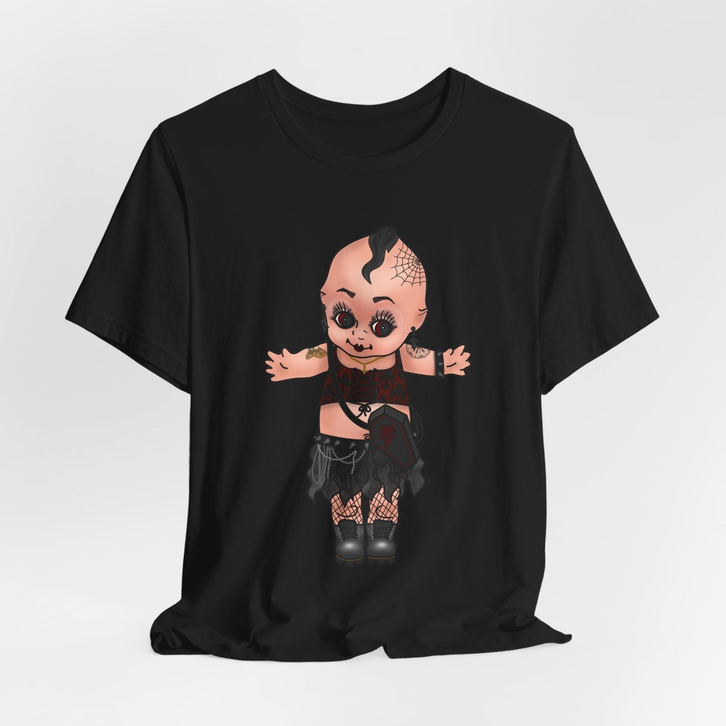 Goth Kewpie Baby Doll Tee - Unisex Short Sleeve Graphic Shirt