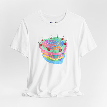 Super Gay Vintage Fancy Cake Tee, Unisex Pride Cakes T-Shirt, Gay Pride Baking Shirt, Casual Baker Apparel