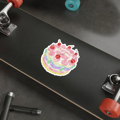 Hug Your Homies Cake Die-Cut Stickers, Mental Health, Positive Decor, Gift for Bakers, Friendship Laptop Decals