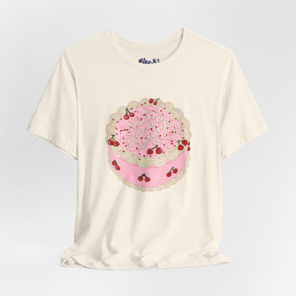 F**k Donald Trump Unisex Tee - Vintage Fancy Cake Shirt, Political MAGA Gift, Bakery Inspired Fashion, Kawaii Cherry Apparel, Liberal Leftist Baking Tee